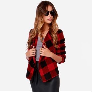 BB Dakota Rosanna Red Plaid Jacket
